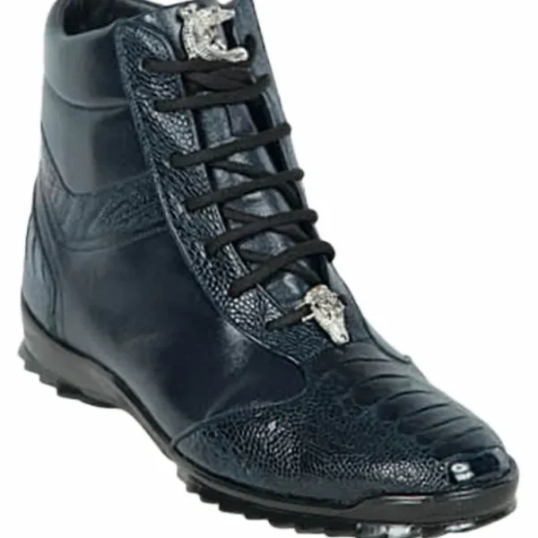 los_altos_ostrich_leg_hig_0-4.webp Online Los Altos Boots Los Altos Ostrich Leg High Top Sneakers Navy