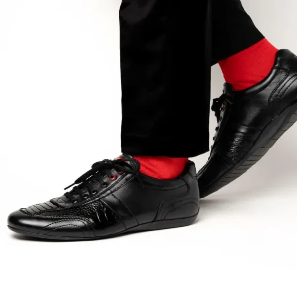 los_altos_ostrich_leg_sne_2.webp Fashion Los Altos Boots Los Altos Ostrich Leg Sneakers Black