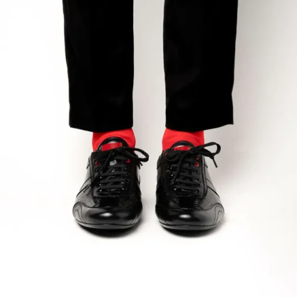 los_altos_ostrich_leg_sne_3.webp Fashion Los Altos Boots Los Altos Ostrich Leg Sneakers Black