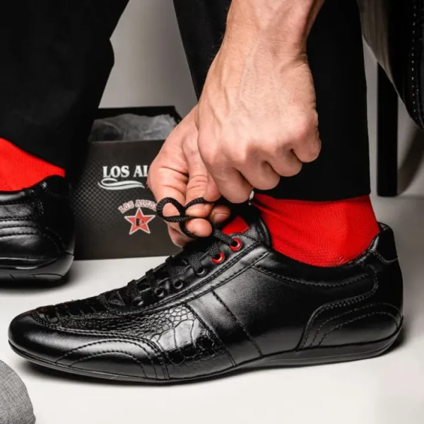 los_altos_ostrich_leg_sne_4.webp Fashion Los Altos Boots Los Altos Ostrich Leg Sneakers Black
