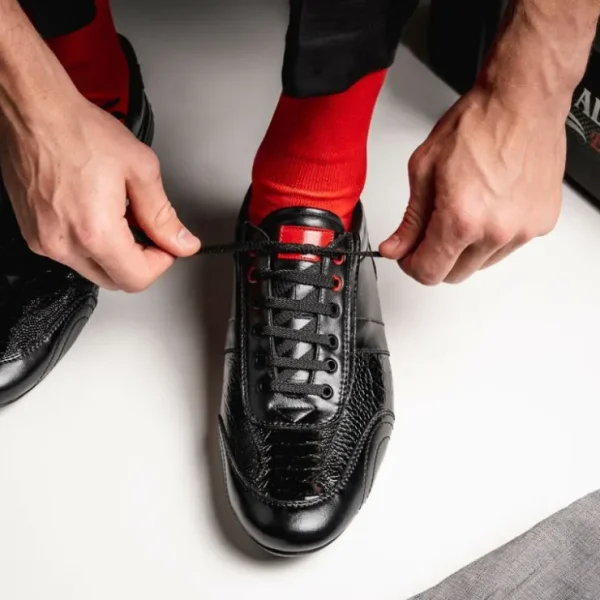los_altos_ostrich_leg_sne_5.webp Fashion Los Altos Boots Los Altos Ostrich Leg Sneakers Black