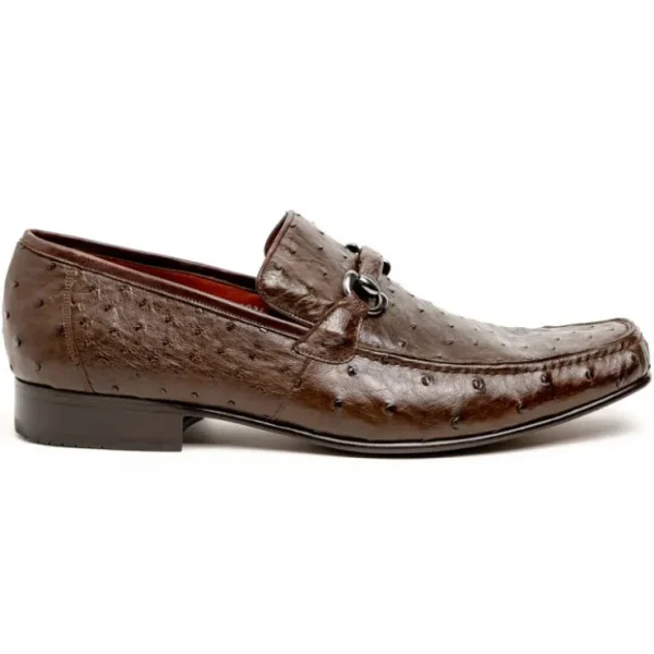 los_altos_ostrich_quill_b_0-1.webp Store Los Altos Boots Los Altos Ostrich Quill Bit Loafers Brown