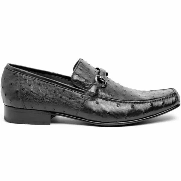 Cheap Los Altos Boots Los Altos Ostrich Quill Bit Loafers Black