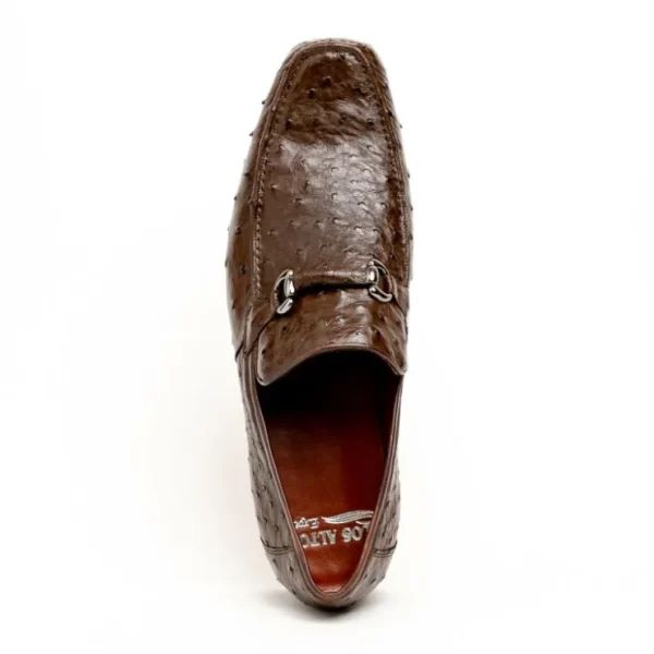 los_altos_ostrich_quill_b_3-1.webp Store Los Altos Boots Los Altos Ostrich Quill Bit Loafers Brown