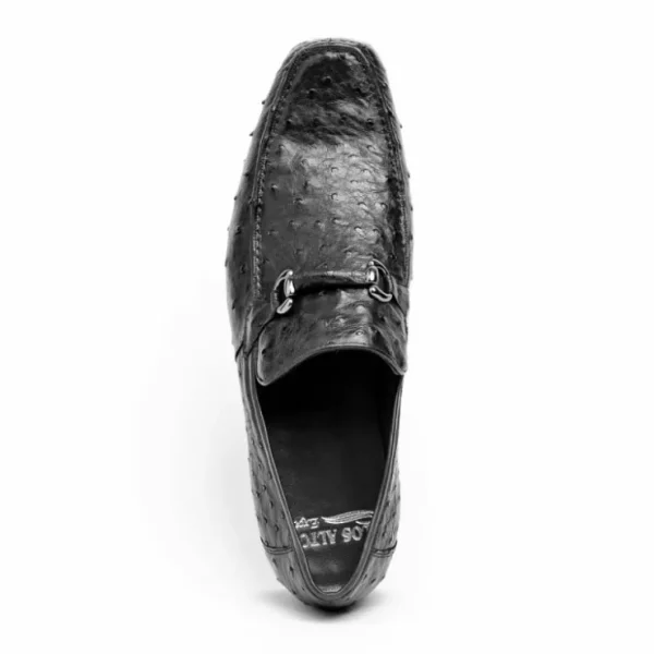 Cheap Los Altos Boots Los Altos Ostrich Quill Bit Loafers Black