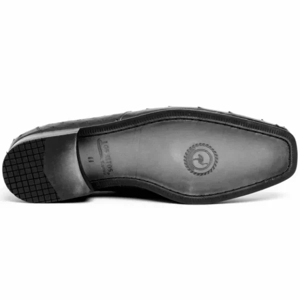 Cheap Los Altos Boots Los Altos Ostrich Quill Bit Loafers Black