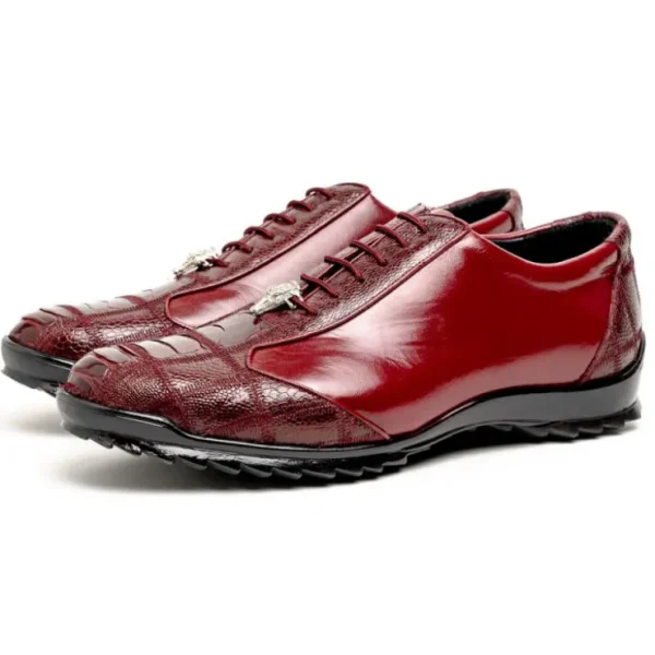 los_altos_ostrich_sneaker_1-3.webp Outlet Los Altos Boots Los Altos Ostrich Sneakers Burgundy