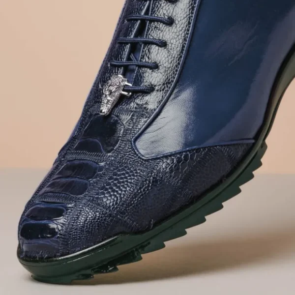 New Los Altos Boots Los Altos Ostrich Sneakers Navy Blue