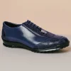 New Los Altos Boots Los Altos Ostrich Sneakers Navy Blue