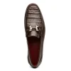 Discount Marco di Milano Adro Caiman Crocodile / Lizard Bit Loafers Brown