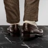 Discount Marco di Milano Adro Caiman Crocodile / Lizard Bit Loafers Brown