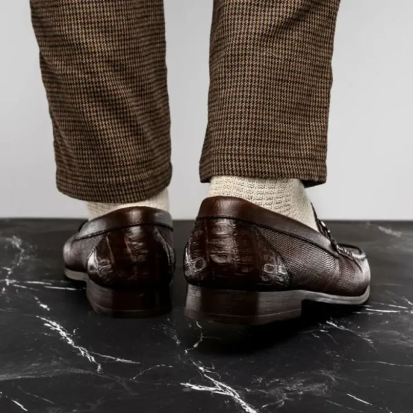 marco_di_milano_adro_caim_7.webp Discount Marco di Milano Adro Caiman Crocodile / Lizard Bit Loafers Brown