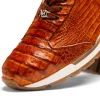 Hot Marco di Milano Alonzo Caiman Crocodile Sneakers Cognac