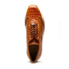 Hot Marco di Milano Alonzo Caiman Crocodile Sneakers Cognac