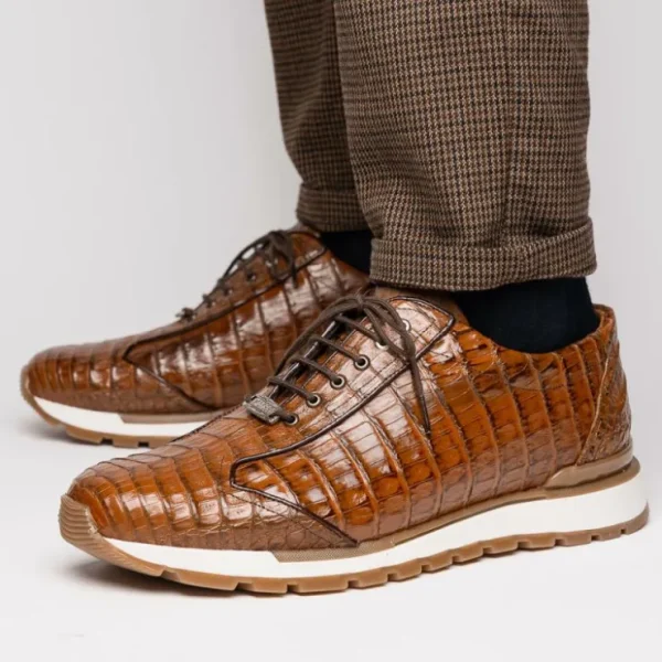 Outlet Marco di Milano Alonzo Caiman Crocodile Sneakers Bay Apache BayApache