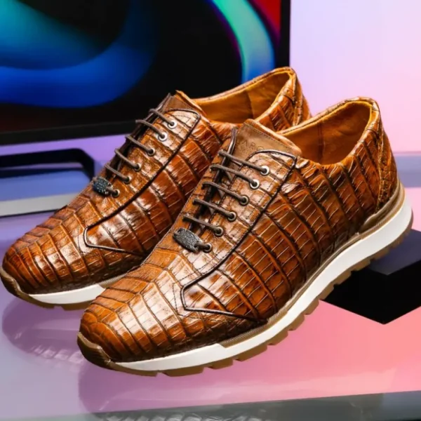 Outlet Marco di Milano Alonzo Caiman Crocodile Sneakers Bay Apache BayApache