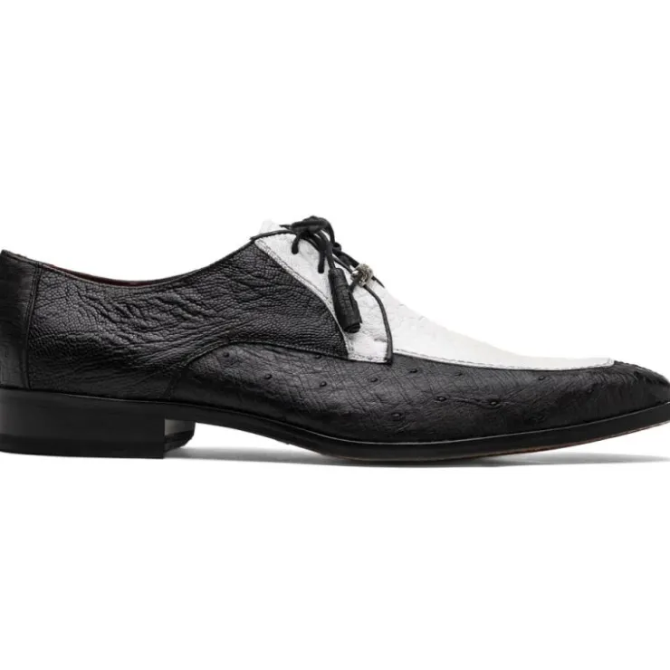 Flash Sale Marco di Milano Andretti Ostrich Leg Shoes White / Black