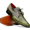 Clearance Marco di Milano Anzio Alligator & Calfskin Derby Green