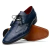 Hot Marco di Milano Anzio Alligator & Calfskin Derby Navy