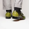 Clearance Marco di Milano Anzio Alligator & Calfskin Derby Green