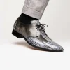 Flash Sale Marco di Milano Anzio Alligator & Calfskin Derby Newspaper / Grey
