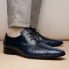 Hot Marco di Milano Anzio Alligator & Calfskin Derby Navy