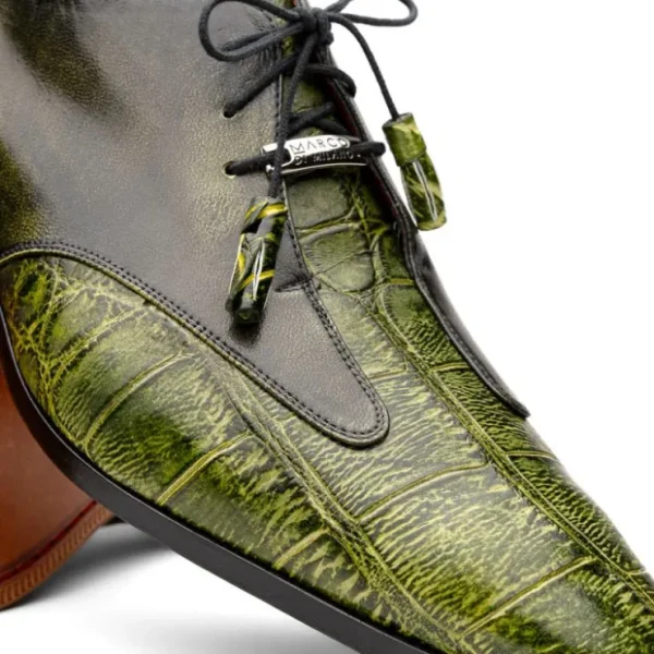 Clearance Marco di Milano Anzio Alligator & Calfskin Derby Green