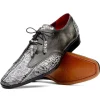 Flash Sale Marco di Milano Anzio Alligator & Calfskin Derby Newspaper / Grey