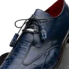 Hot Marco di Milano Anzio Alligator & Calfskin Derby Navy