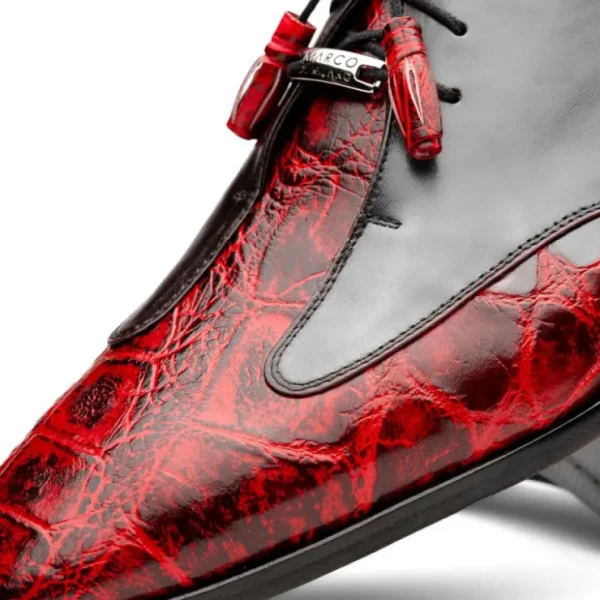 Clearance Marco di Milano Anzio Alligator & Calfskin Derby Black Cherry BlackCherry