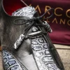 Flash Sale Marco di Milano Anzio Alligator & Calfskin Derby Newspaper / Grey