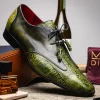 Clearance Marco di Milano Anzio Alligator & Calfskin Derby Green