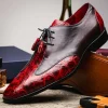 Clearance Marco di Milano Anzio Alligator & Calfskin Derby Black Cherry BlackCherry