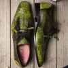 Clearance Marco di Milano Anzio Alligator & Calfskin Derby Green