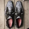 Flash Sale Marco di Milano Anzio Alligator & Calfskin Derby Newspaper / Grey