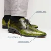 Clearance Marco di Milano Anzio Alligator & Calfskin Derby Green