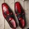 Clearance Marco di Milano Anzio Alligator & Calfskin Derby Black Cherry BlackCherry