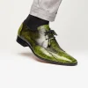 Clearance Marco di Milano Anzio Alligator & Calfskin Derby Green