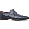 Fashion Marco di Milano Apricena Caiman Crocodile Derby Navy