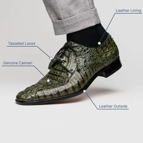 marco_di_milano_apricena__11-1.webp Flash Sale Marco di Milano Apricena Caiman Crocodile Derby Wood Green