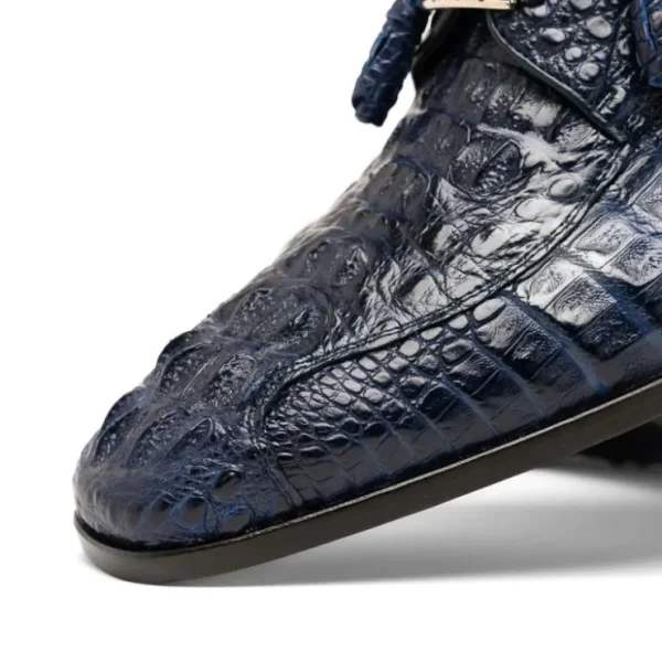 Fashion Marco di Milano Apricena Caiman Crocodile Derby Navy