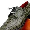 Flash Sale Marco di Milano Apricena Caiman Crocodile Derby Wood Green