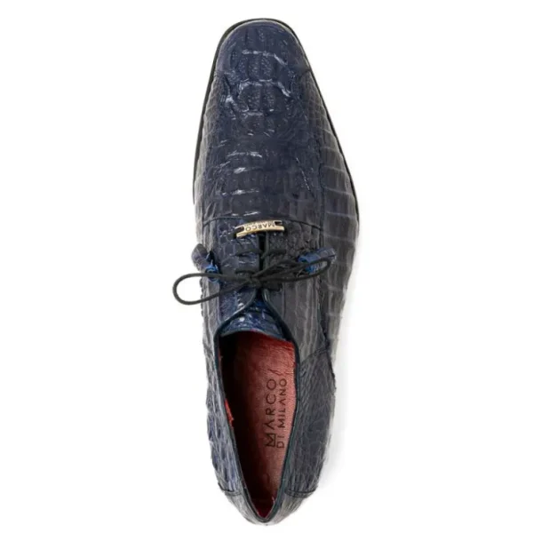 Fashion Marco di Milano Apricena Caiman Crocodile Derby Navy