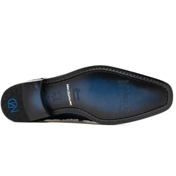 Fashion Marco di Milano Apricena Caiman Crocodile Derby Navy