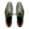 Flash Sale Marco di Milano Apricena Caiman Crocodile Derby Wood Green