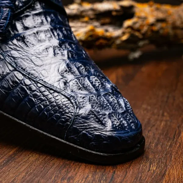 Fashion Marco di Milano Apricena Caiman Crocodile Derby Navy
