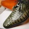 Flash Sale Marco di Milano Apricena Caiman Crocodile Derby Wood Green