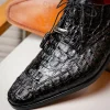 Best Marco di Milano Apricena Caiman Crocodile Derby Black