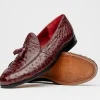 Flash Sale Marco di Milano Aubiere Ostrich Quill Tassel Loafers Wine