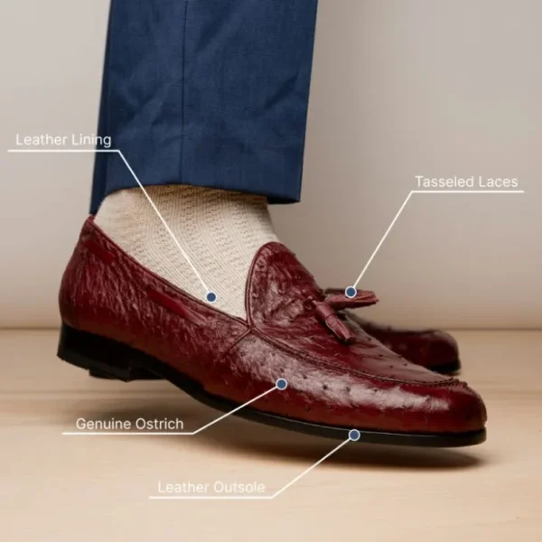 Flash Sale Marco di Milano Aubiere Ostrich Quill Tassel Loafers Wine